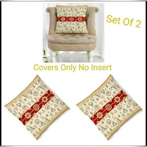 Christmas Holiday Toss Accent Pillow Covers Set Of 2